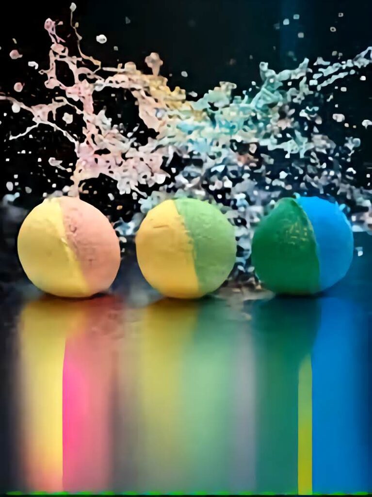 bath bombs colorful