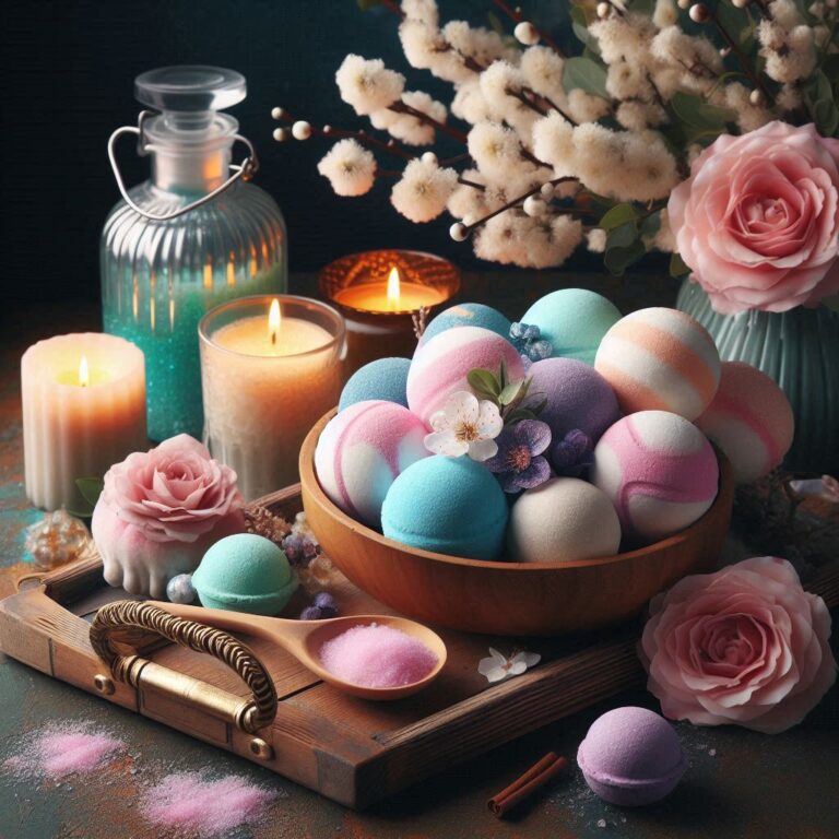 bath bombs with candles