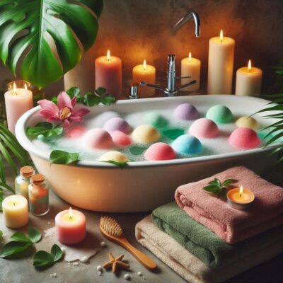 bath fizzers in spa bath